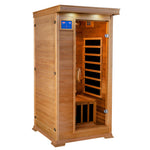 Sunray Sedona 1 Person Infrared Sauna with canadian cedar wood left side image with white background
