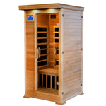 Sunray Sedona 1 Person Infrared Sauna with canadian cedar wood right side image with white background