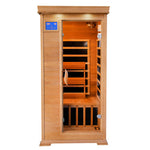Sunray Sedona 1 person infrared sauna front image with white background